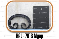 Образцы полимерной краски - RAL 7016 муар Ковка